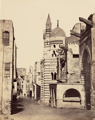 Vista de rua no Cairo de Francis Frith