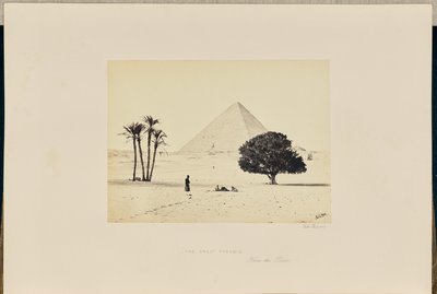 A Grande Pirâmide, vista da planície de Francis Frith