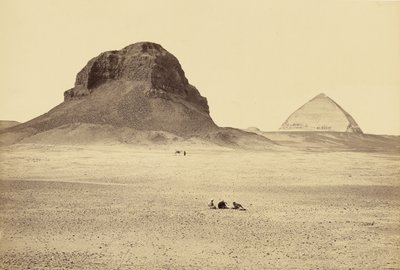 As pirâmides de Dahshur, vistas do leste de Francis Frith