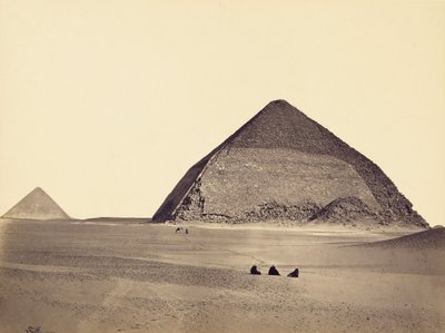As pirâmides de Dahshur vistas do sudoeste de Francis Frith