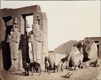 O Ramesseum de El-Kurneh, Tebas, 1857. de Francis Frith