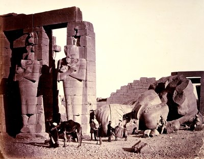 O Ramesseum de El-Kurneh, Tebas, primeira vista de Francis Frith