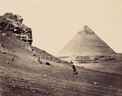 A segunda pirâmide vista do sudeste de Francis Frith