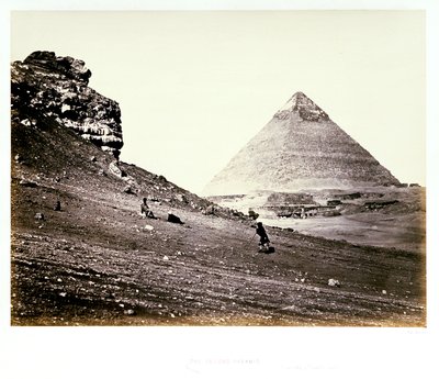 A segunda pirâmide, vista do sudeste de Francis Frith