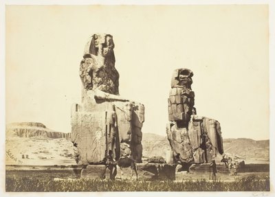 As estátuas de Memnon, 1857, impressas em 1862. de Francis Frith