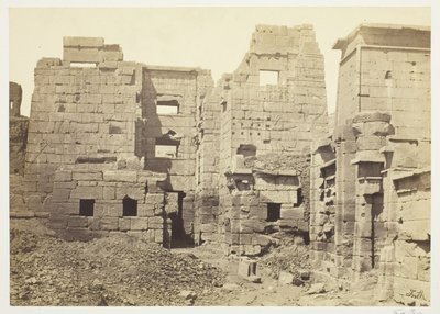 O Palácio do Templo, Medinet-Habu de Francis Frith