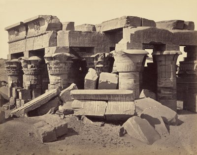 O Templo de Hórus e Sobek, Kom Ombo de Francis Frith