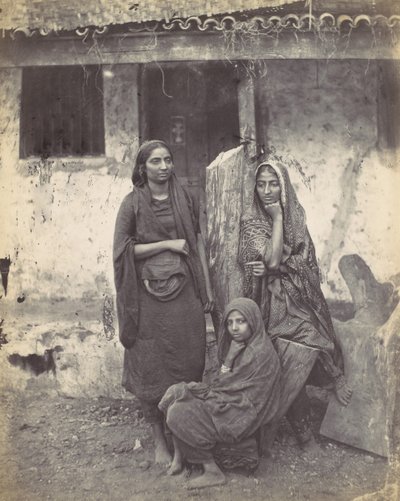 Três mulheres indianas orientais, década de 1870. de Francis Frith
