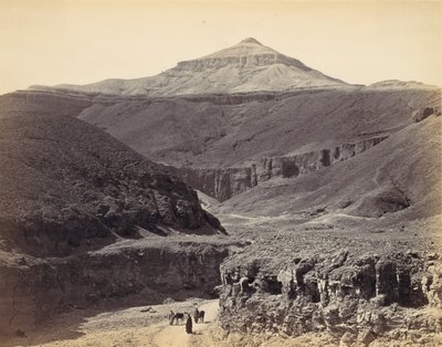 Vale dos Reis, Tebas, ca. 1857, impresso em 1870. de Francis Frith