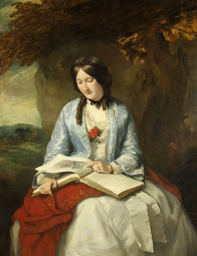 Retrato da Sra. Livesay, c.1851 (óleo sobre tela) de Francis Grant