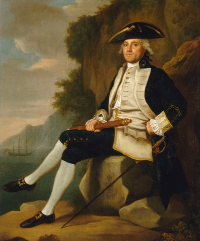 Capitão Sir Edward Vernon (1723-1794), meados do século XVIII (óleo sobre tela) de Francis Hayman