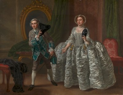 David Garrick e a Sra. Pritchard em "The Suspicious Husband" de Benjamin Hoadley de Francis Hayman