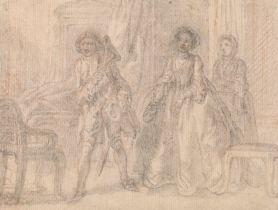 Cena de uma peça de teatro, possivelmente "The Suspicious Husband" de Benjamin Hoadley de Francis Hayman