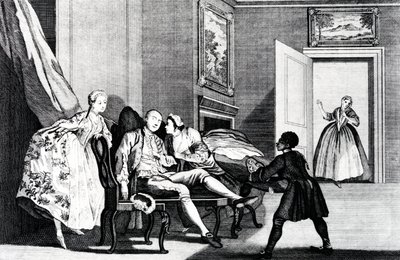 Roubando um Beijo, c, 1743 de Francis Hayman