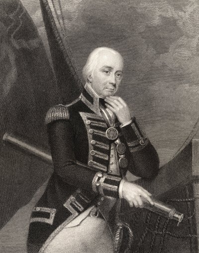 Almirante Lord Cuthbert Collingwood, obra de W. Finden, da National Portrait Gallery, volume III, publicada em 1835 de Francis Howard