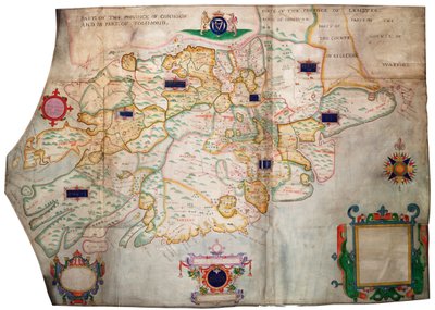 Província de Munster, Irlanda, c.1595 (velino, linho) de Francis Jobson
