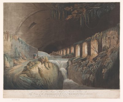 Vista das ruínas da Villa Maecenas em Tivoli
Vista das Ruínas Subterâneas da Vila de Maecenas no Tivoli (título sobre o objecto) de Francis Jukes