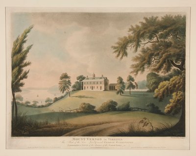 Monte Vernon na Virgínia / The Seat of the late Lieu.t General George Washington de Francis Jukes