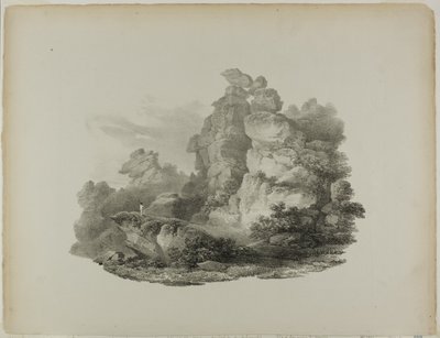Brimham Rocks, perto de Pateley Bridge Yorkshire de Francis Nicholson