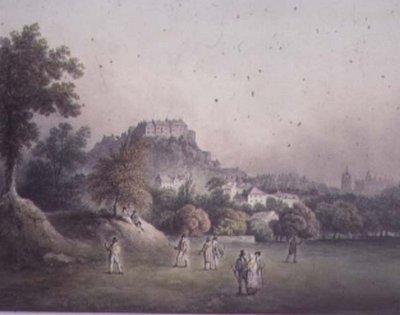 Edimburgo a partir dos Links de Golfe de Bruntsfield, final do século XVIII ou início do século XIX de Francis Nicholson
