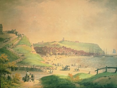 A baía sul Scarborough, 1790 de Francis Nicholson