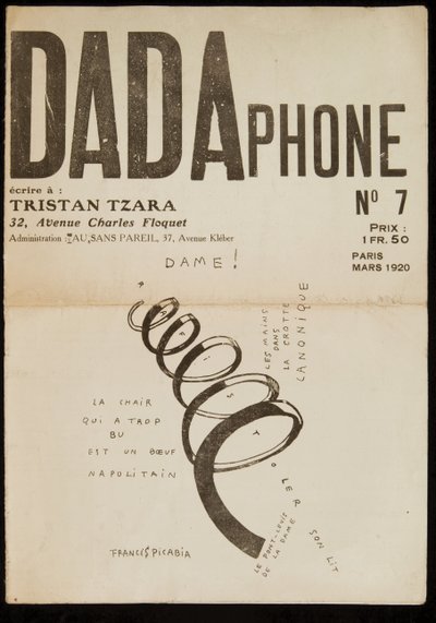 Capa do "Dadaphone" n.º 7 de Francis Picabia