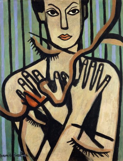 Dez dedos; Les dix Doigts, c.1929-1931 (óleo sobre painel) de Francis Picabia