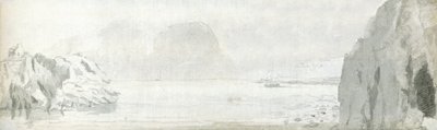 Swansea, c.1678 (aguarela e tinta castanha sobre papel) de Francis Place