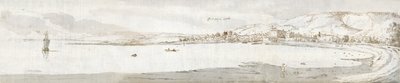Swansea, c.1678 (aguarela e tinta castanha sobre papel) de Francis Place