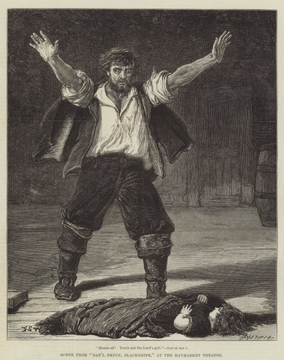 Cena de Dan&39;l Druce, Blacksmith, no Teatro Haymarket de Francis S. Walker