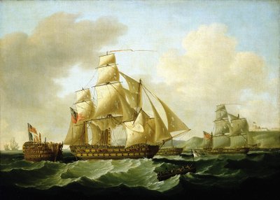 Episódios das Guerras Napoleónicas (1803-1815): o regresso triunfal com os fugitivos capturados por Richard Strachan, ao largo de Rochefort (França), 4 de novembro de Francis Sartorius