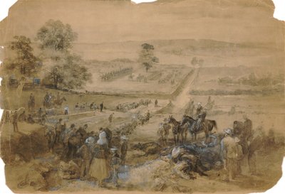 Detalhe do enterro após a Batalha de Antietam de Francis Schell