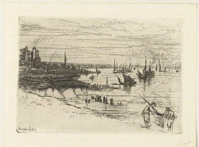 Pousada no Tamisa A Pousada, Purfleet de Francis Seymour Haden (Sir) (signed by artist)