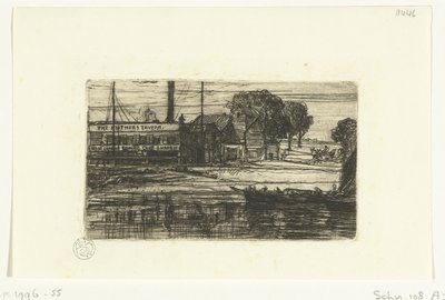Clube de Remo do Oeste de Londres A Taberna das Penas de Francis Seymour Haden (Sir) (signed by artist)