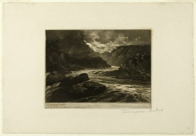Um Rio Salmão, No. II de Francis Seymour Haden