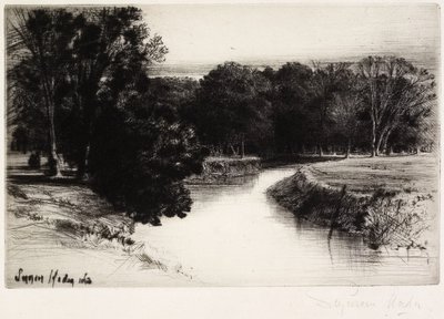 Um pôr do sol na Irlanda, 1863 de Francis Seymour Haden