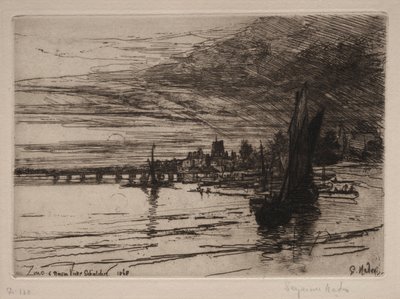 Ponte de Battersea, 1868. de Francis Seymour Haden