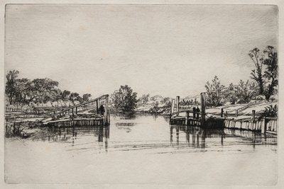 Egham Lock. de Francis Seymour Haden