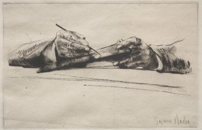 Ponta seca das mãos de Francis Seymour Haden