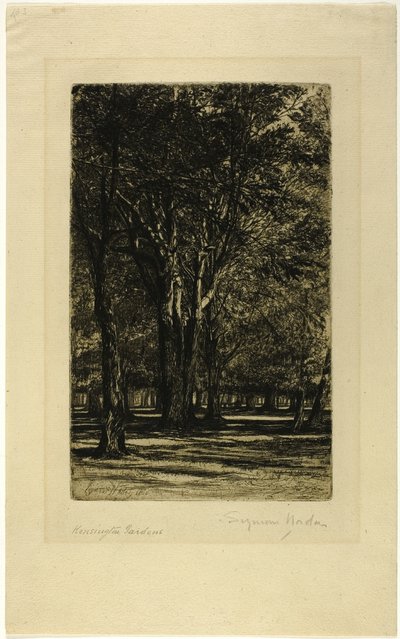 Kensington Gardens, No. II (placa grande) de Francis Seymour Haden