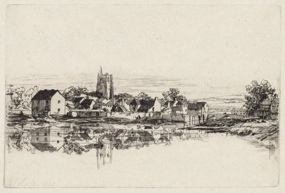 Cidade de Kidwelly, 1859. de Francis Seymour Haden