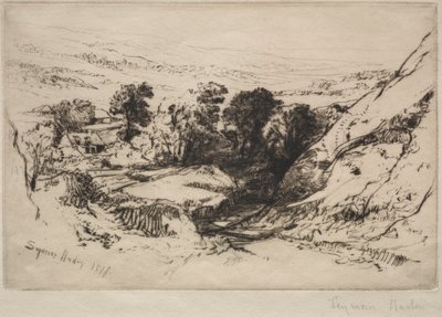Nine Barrow Down, 1877. de Francis Seymour Haden