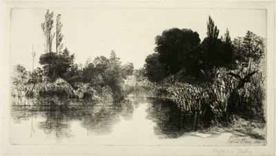 Shere Mill Pond, No. II (placa grande) de Francis Seymour Haden