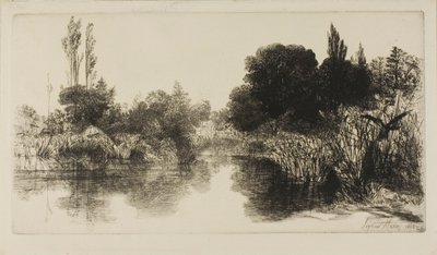 Shere Mill Pond, No. II (placa grande) de Francis Seymour Haden