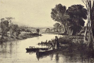 Pescadores do Tamisa No.1 de Francis Seymour Haden