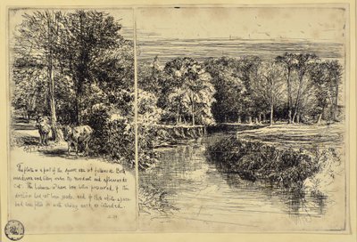 Os dois asnos e o rio Dundrum de Francis Seymour Haden