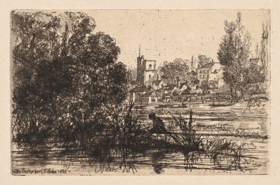 Igreja de Twickenham, 1865. de Francis Seymour Haden
