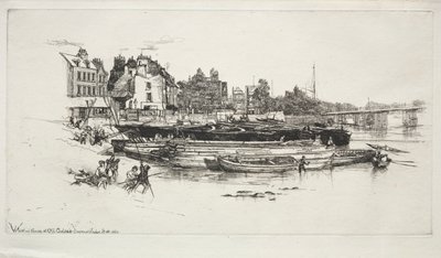 Casa dos assobiadores, Chelsea velho, 1863. de Francis Seymour Haden