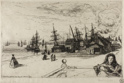 Taberna do iate, Erith, 1865 de Francis Seymour Haden
