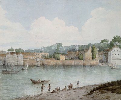 Escadas Vauxhall, de Millbank, 1797 de Francis Towne